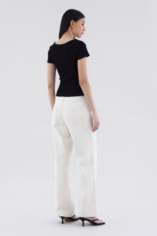 Neyir Square-Neck Rib Top