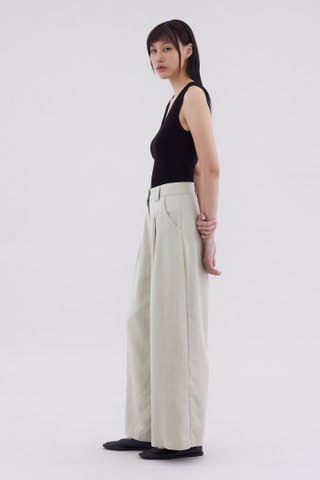 Hermaine High-Rise Double Pleat Pants