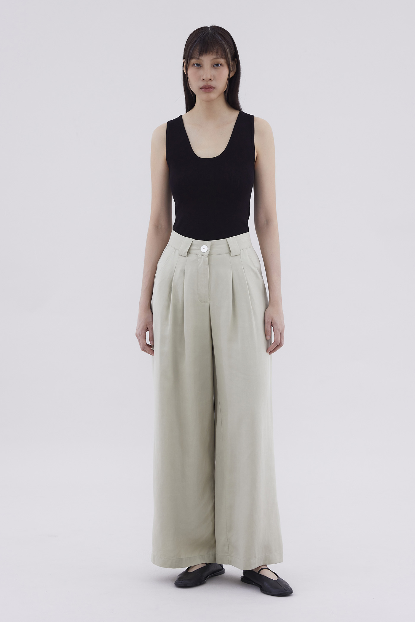 Hermaine High-Rise Double Pleat Pants