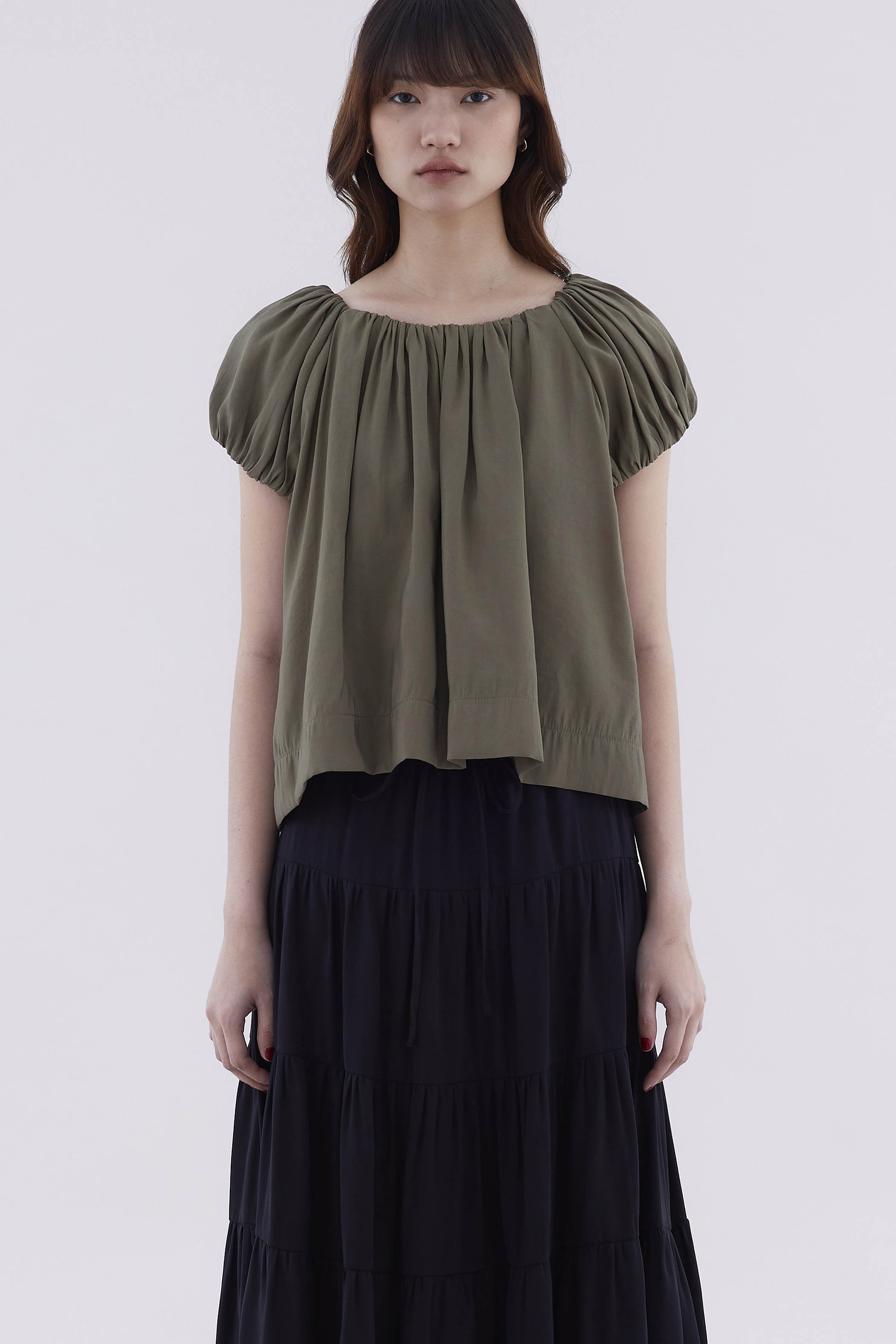 Juliena Gathered Neck Top