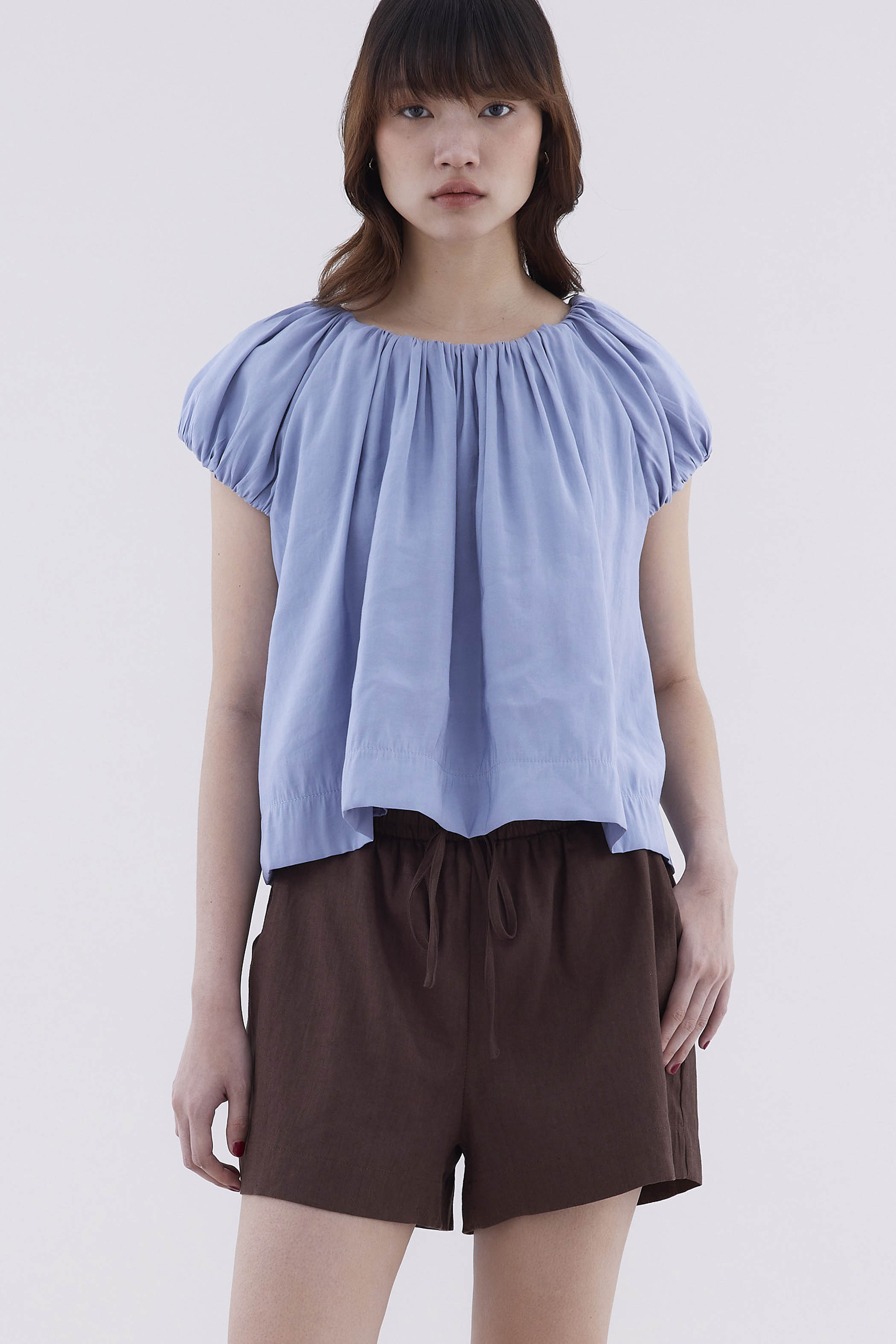 Juliena Gathered Neck Top