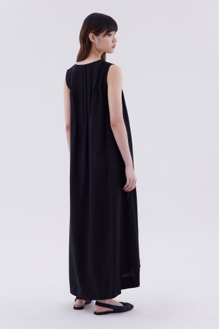 Dayre V-Neck Pin Tuck Dress