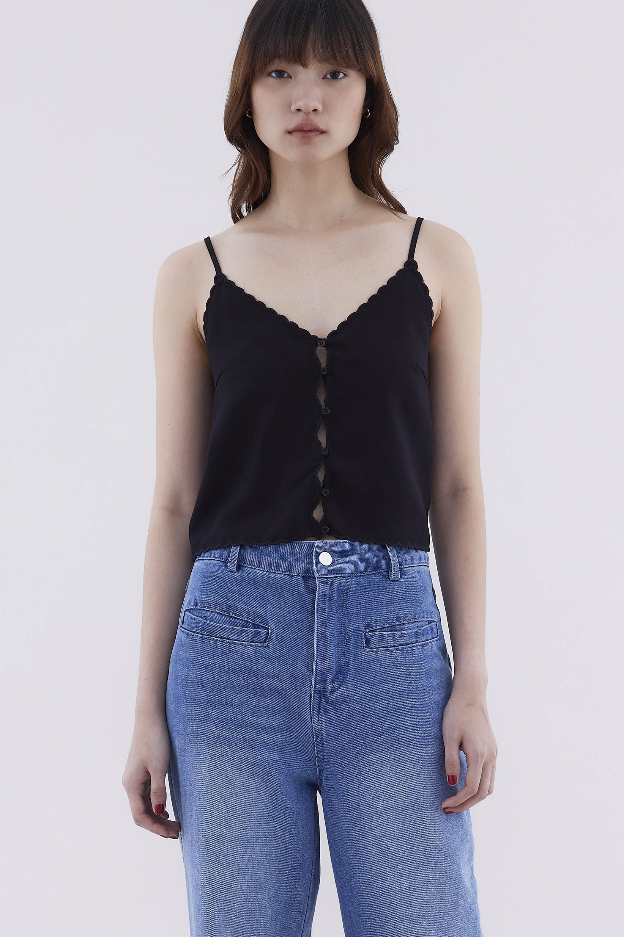 Nataria Scallop Trim Top