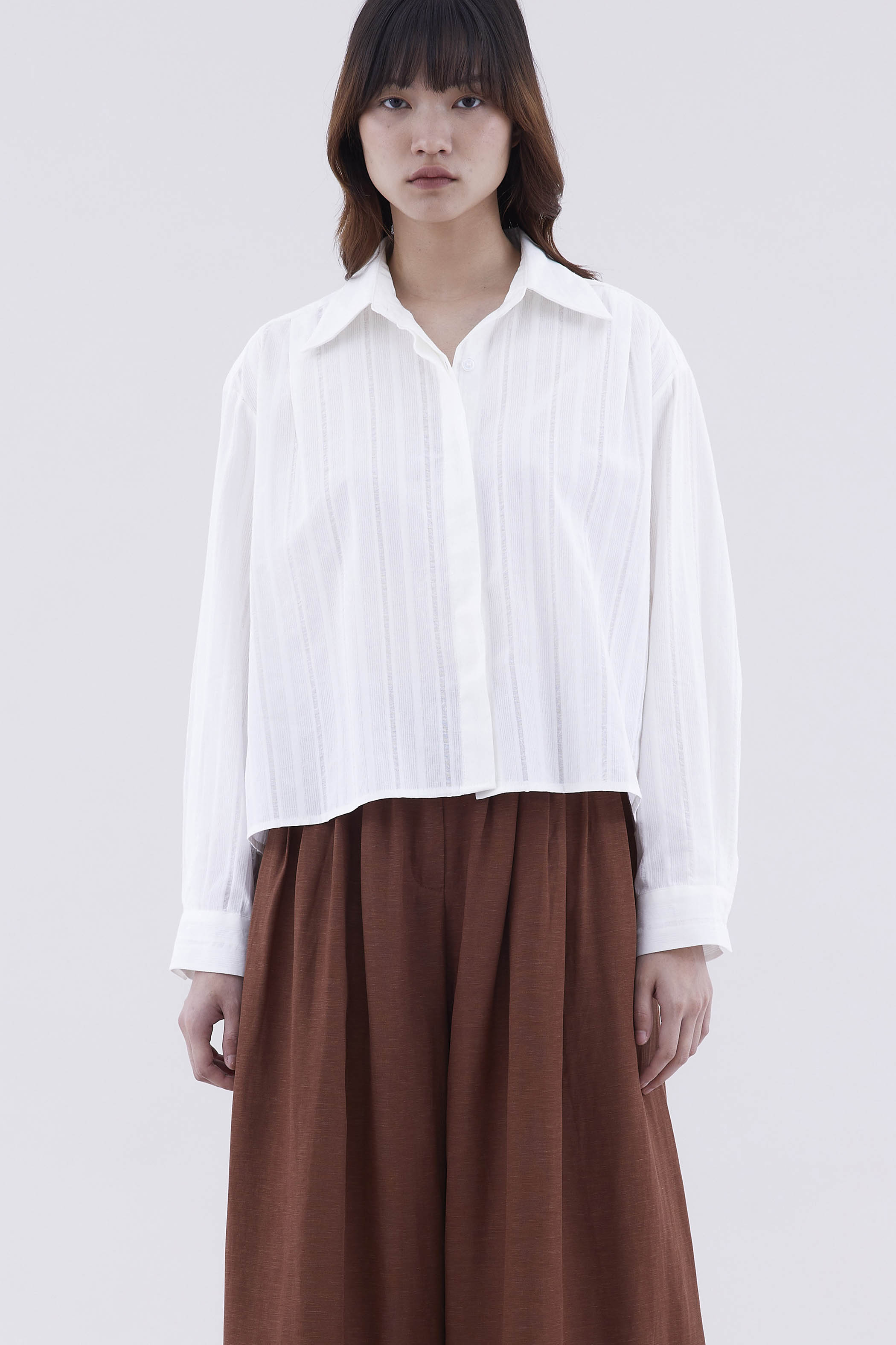 Zaire Pleated Boxy Shirt