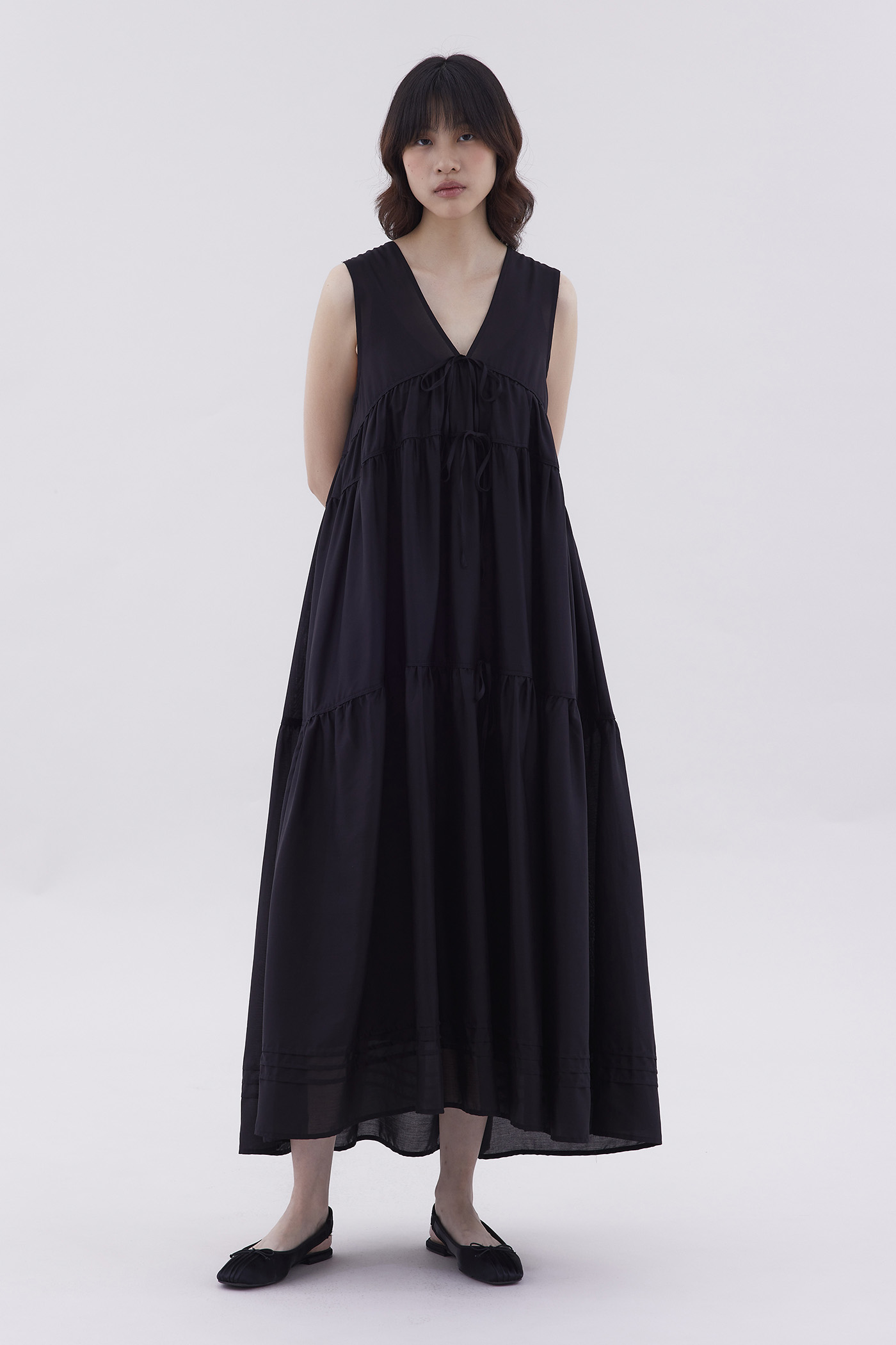 Noelle Ribbon-Tiered Dress