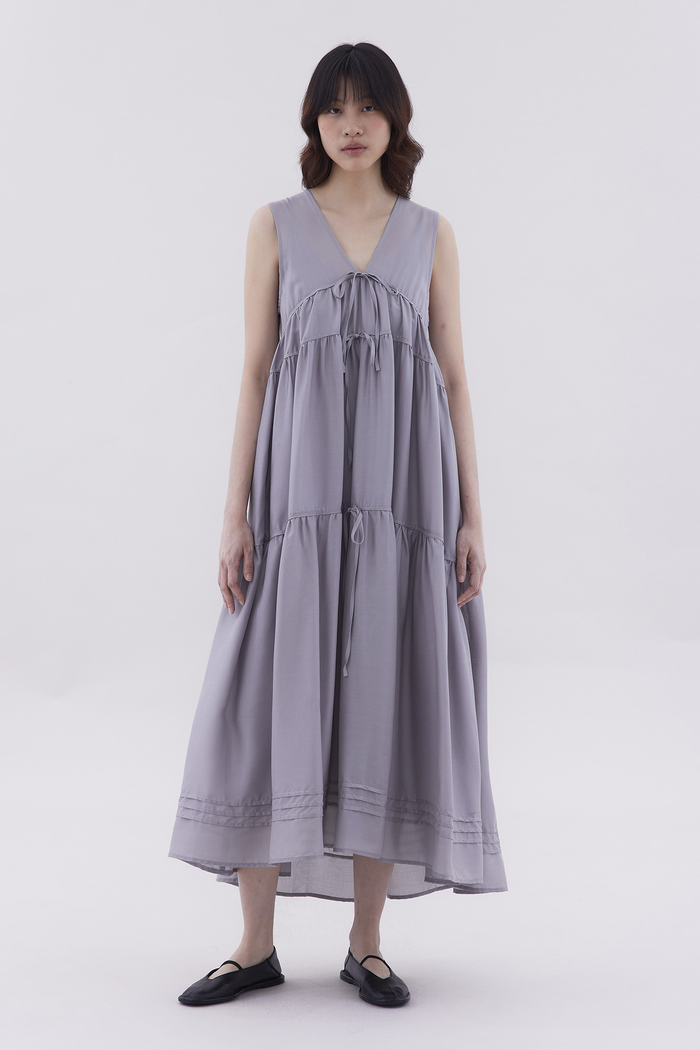 Noelle Ribbon-Tiered Dress