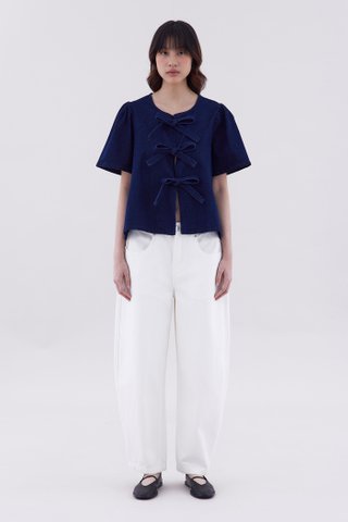 Selene Front-Tie Blouse