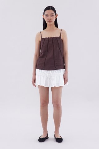 Marison Lace-Trim Panelled Top