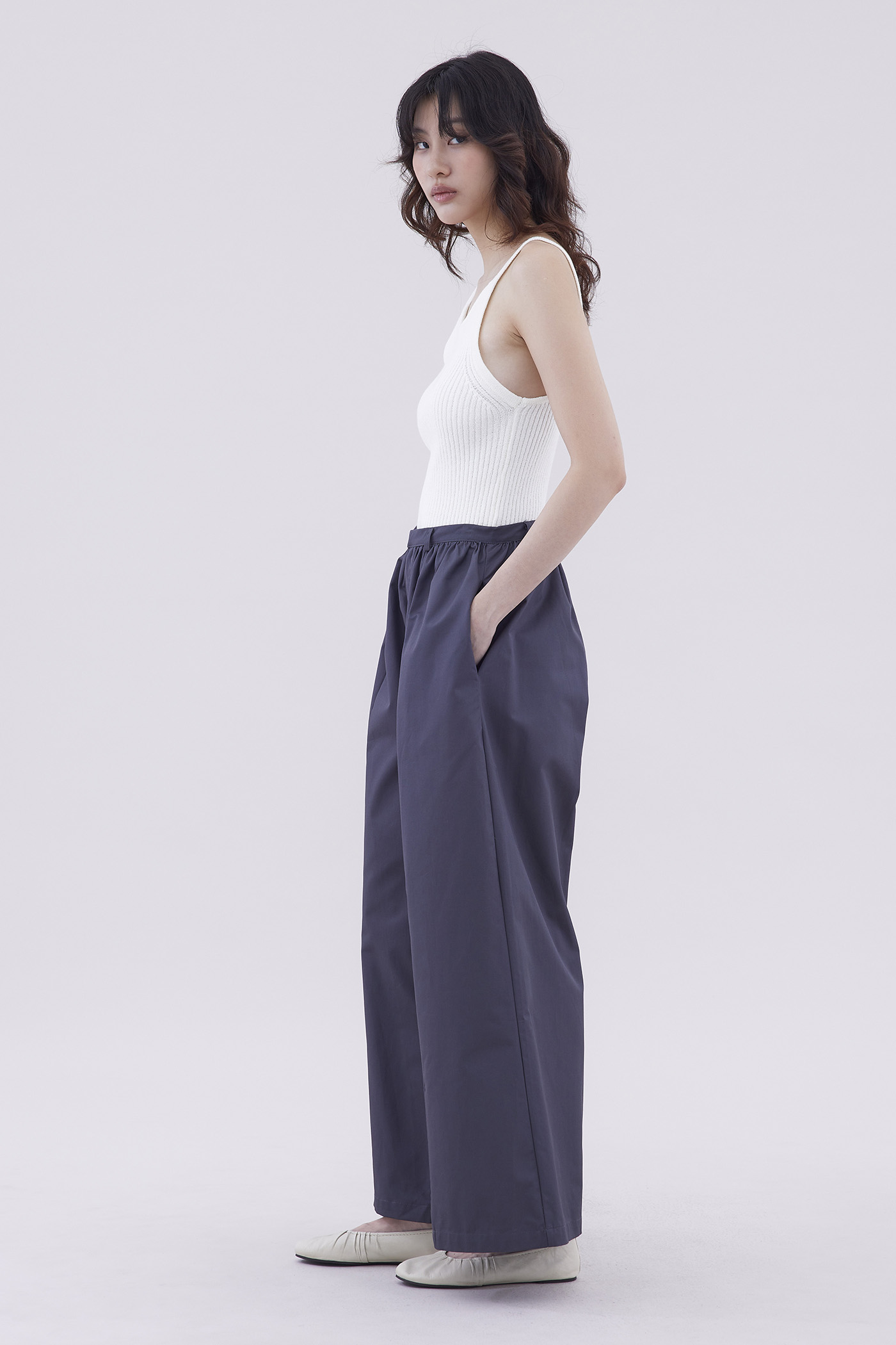 Jenyth High-Rise Gathered Wide Leg Pants