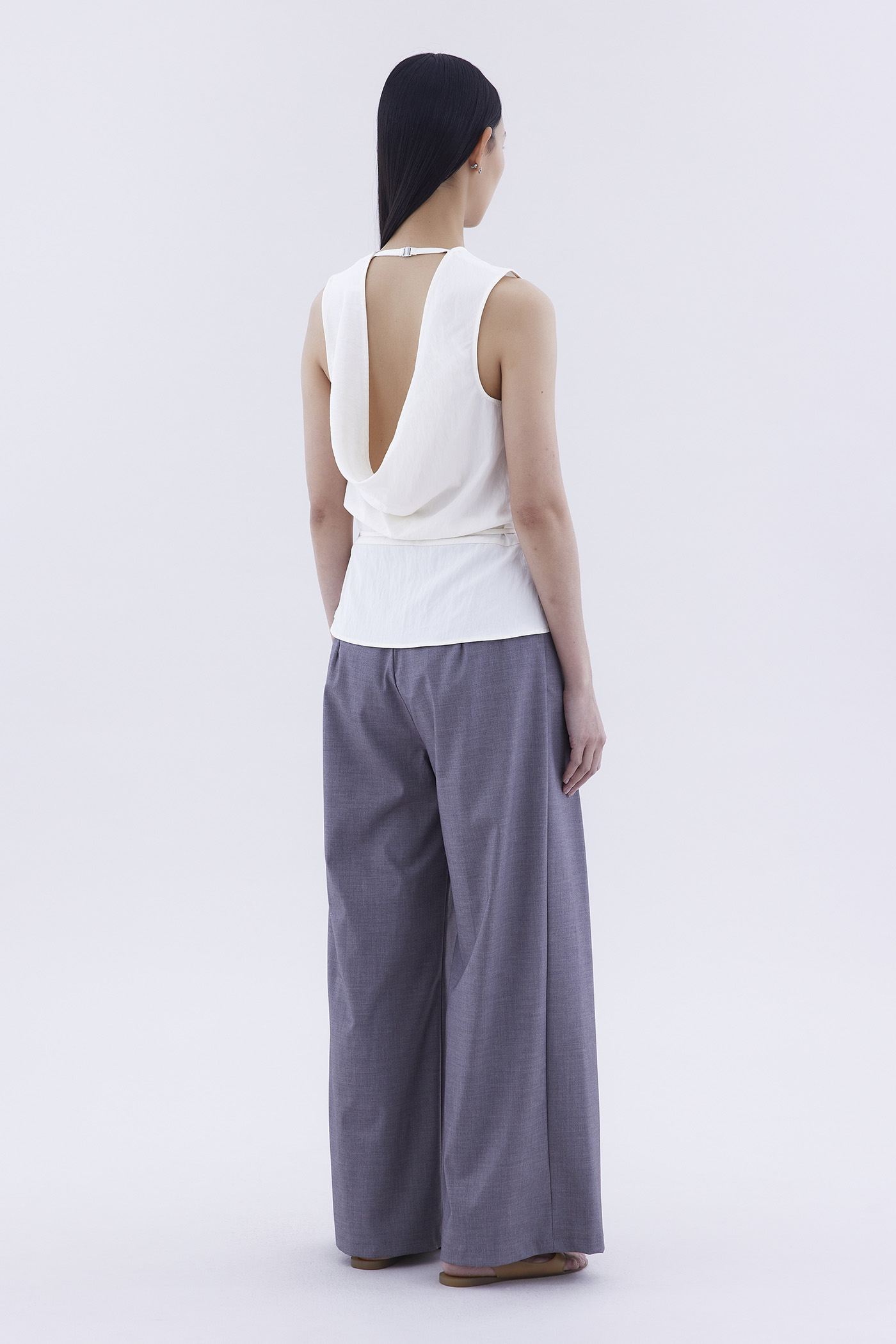 Meagan Open-Back Drape Top