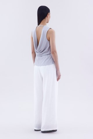 Meagan Open-Back Drape Top