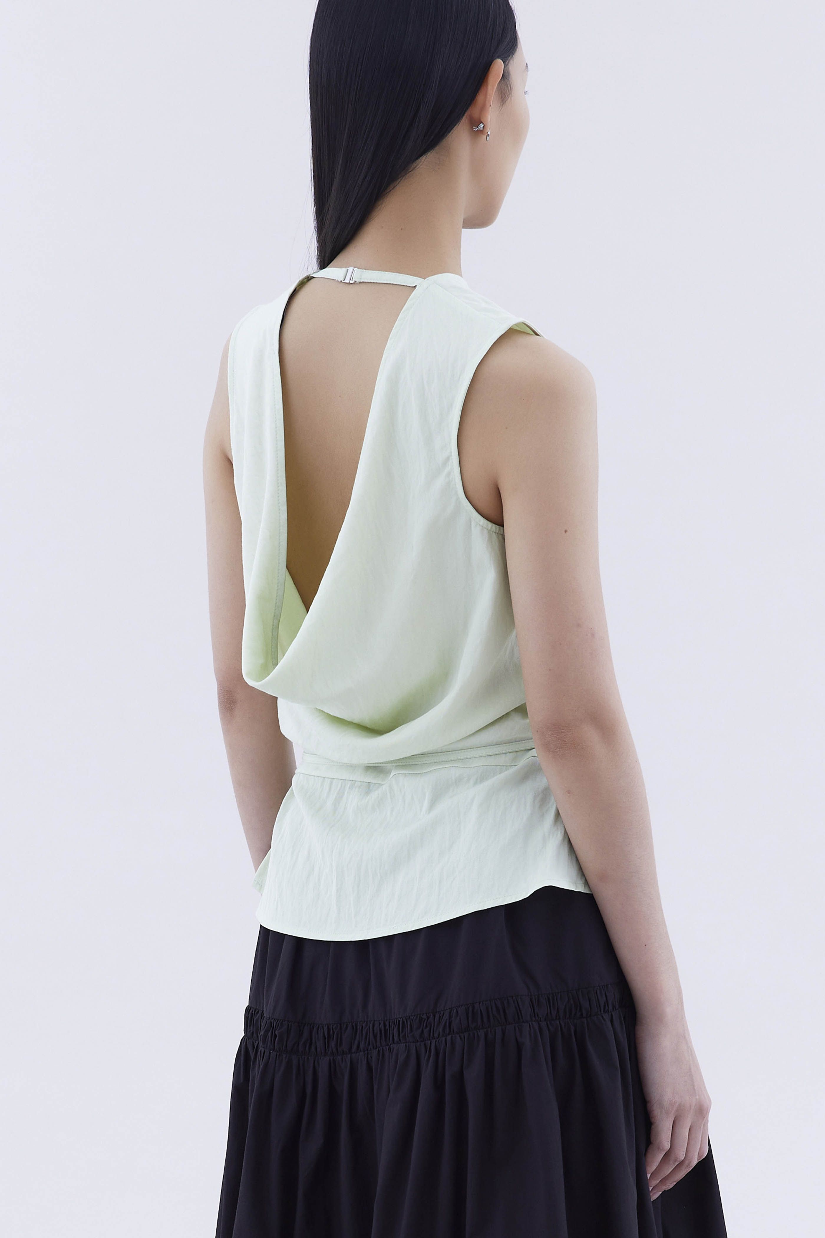 Meagan Open-Back Drape Top