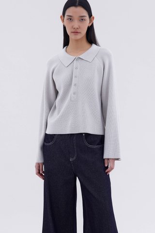Maude Half Button Oversized Sweater