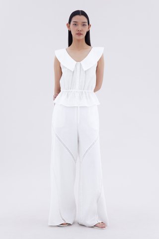 Arely Collared Drawstring Top