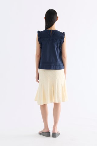 Toril Flutter Cap Sleeve Top